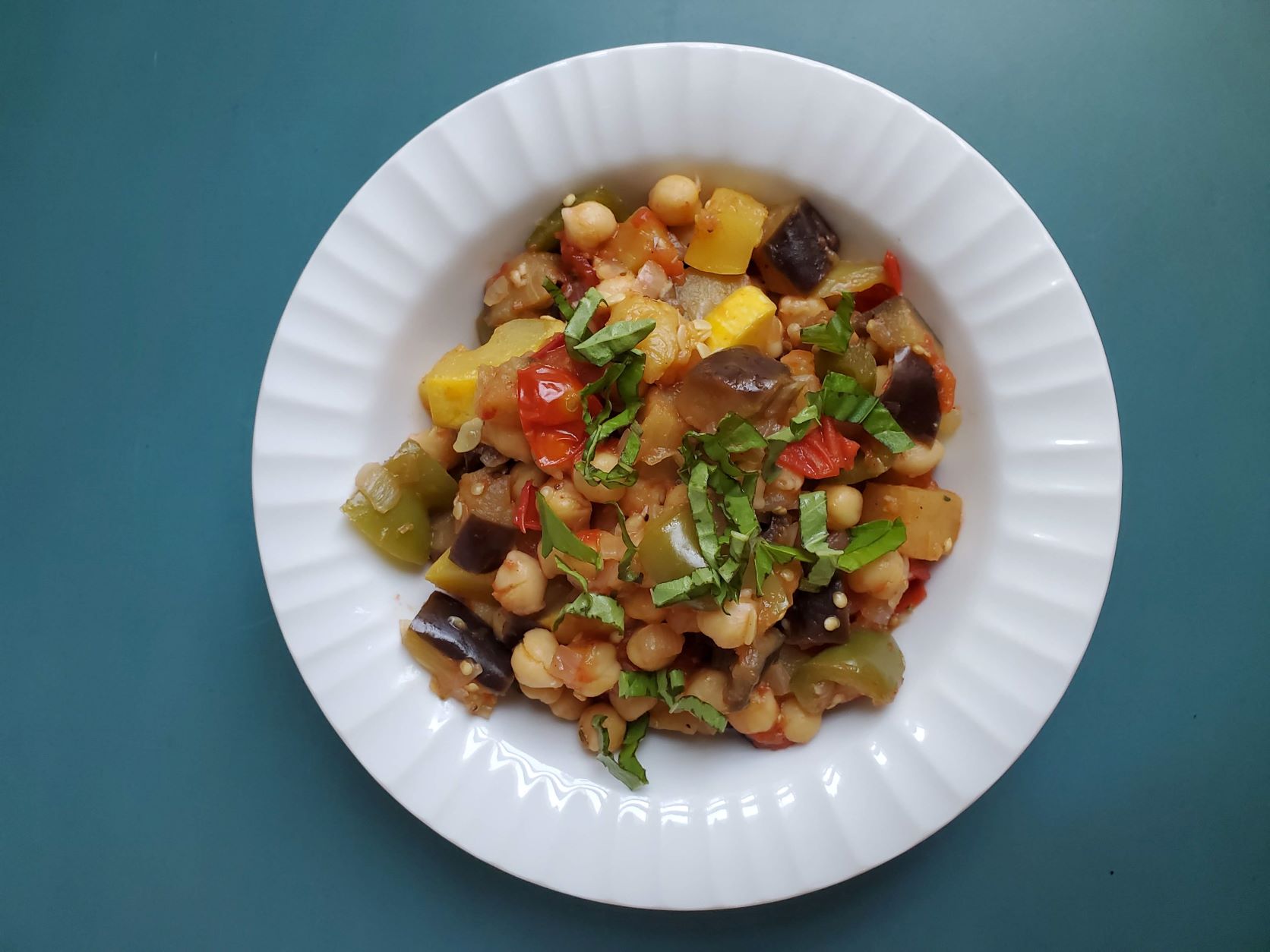 Simple Summer Ratatouille with Chickpeas