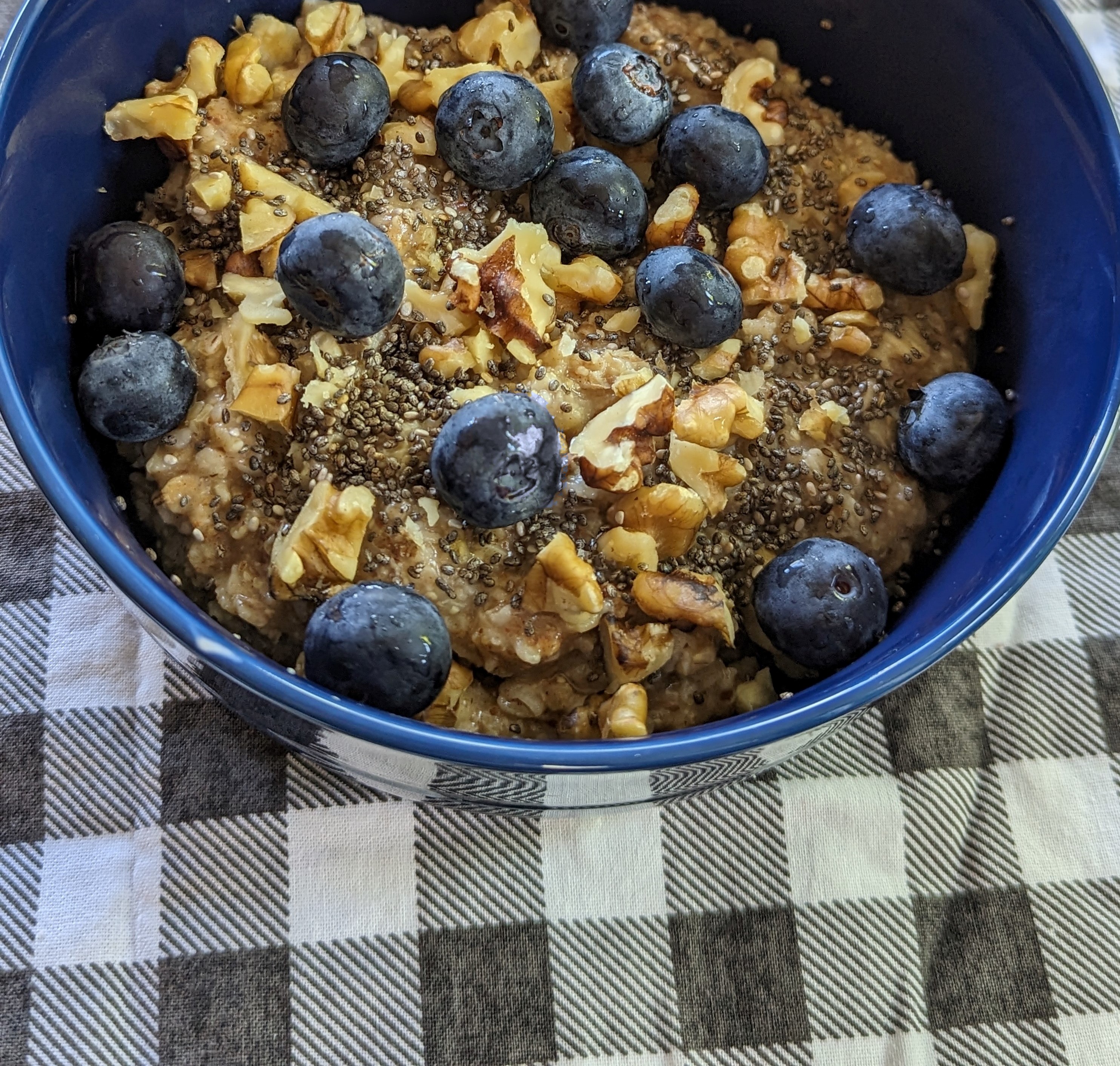Everyday Oatmeal with Walnuts, Flaxseeds, and Chia